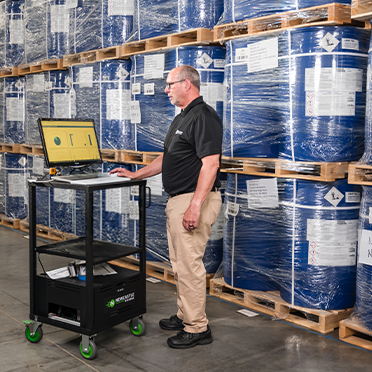 Forium Solutions employee owner checking inventory